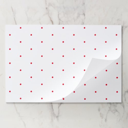 Cute red  white polka dot pattern paper placemats