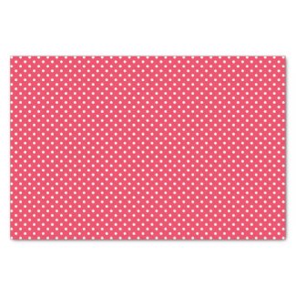 Cute Red & White Polkadots Tissue Paper