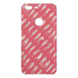 Cute red white silhouette fashion girls patterns uncommon google pixel XL case