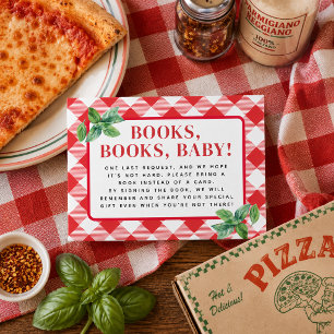 Cute Red White Slice Slice Baby Books for Baby Enclosure Card