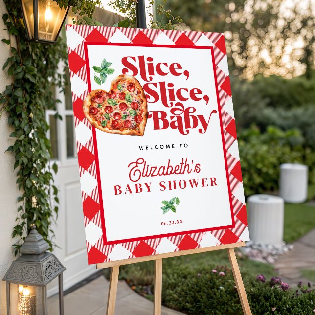 Cute Red White Slice Slice Baby Shower Welcome Foam Board (Cute Red White Slice Slice Baby Shower Welcome Foam Board)