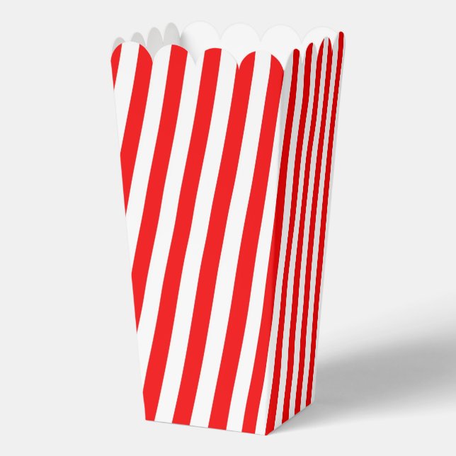 Cute red white striped favor boxes (Back)