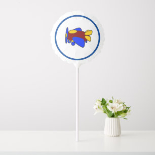 Cute Red Yellow Blue Airplane Cartoon for Kids Balloon