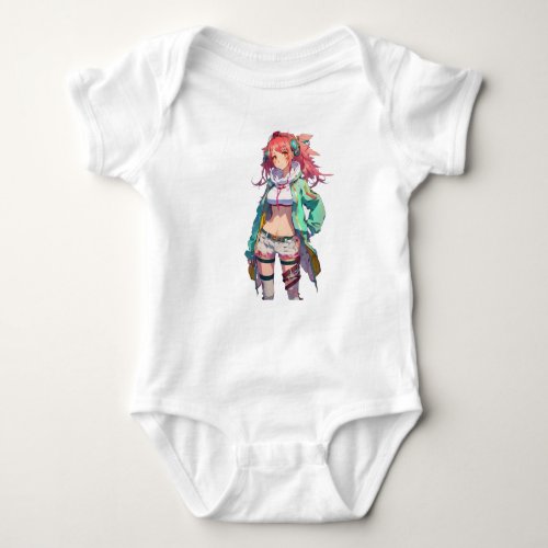 Cute redhead anime Baby Jersey Bodysuit