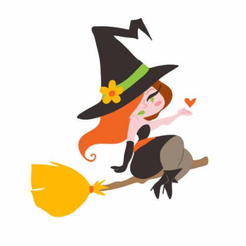 Cute Redhead Witch Cutout