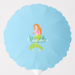 Cute Redheaded Mermaid Thunder_Cove Balloon