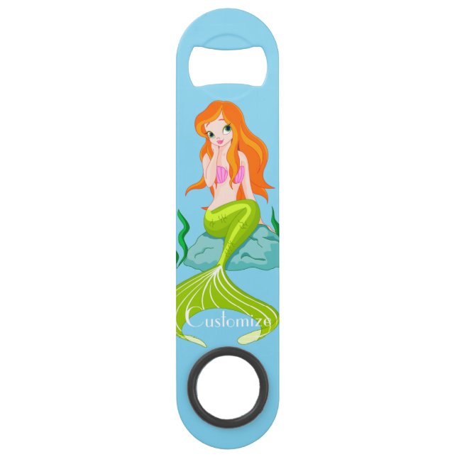 Cute Redheaded Mermaid Thunder_Cove  Bar Key (Front)