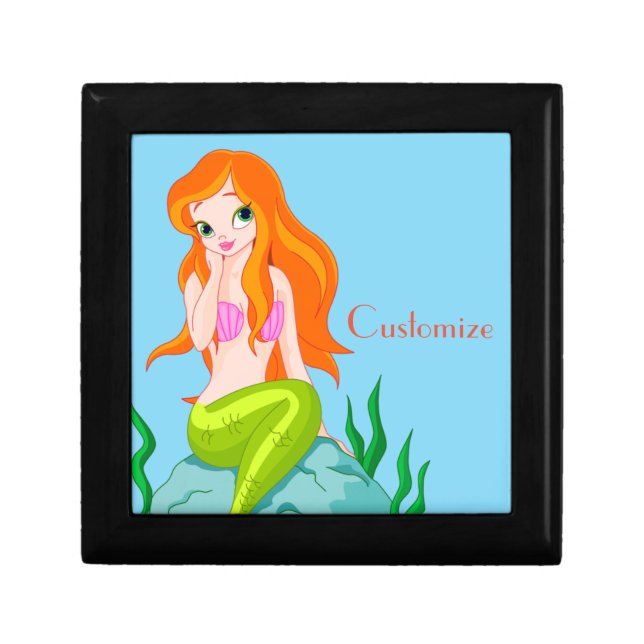 Cute Redheaded Mermaid Thunder_Cove Gift Box (Front)