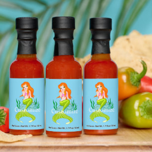 Cute Redheaded Mermaid Thunder_Cove Hot Sauces