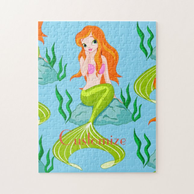 Cute Redheaded Mermaid Thunder_Cove Jigsaw Puzzle (Vertical)