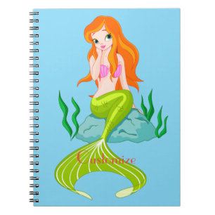 Cute Redheaded Mermaid Thunder_Cove Notebook