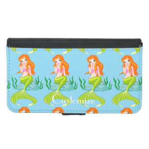 Cute Redheaded Mermaid Thunder_Cove Samsung Galaxy S5 Wallet Case