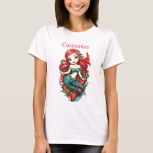 Cute Redheaded Two-tail Mermaid Thunder_Cove T-Shirt