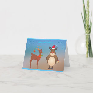 Cute Reindeer Bring Christmas Greetings Card