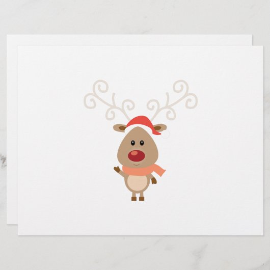 Cute reindeer cartoon (Front/Back)