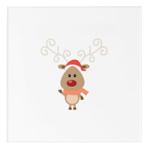 Cute reindeer cartoon acrylic print