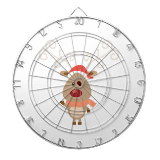 Cute reindeer cartoon dart board