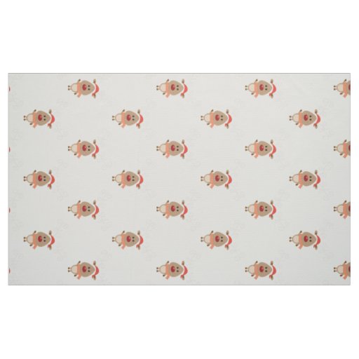Cute reindeer cartoon fabric