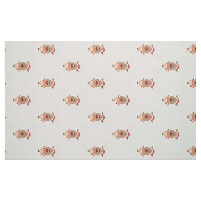 Cute reindeer cartoon fabric (Fat Quarter)