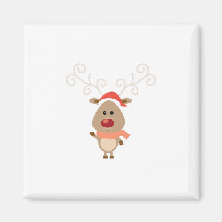 Cute reindeer cartoon magnet