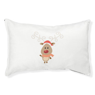 Cute reindeer cartoon pet bed