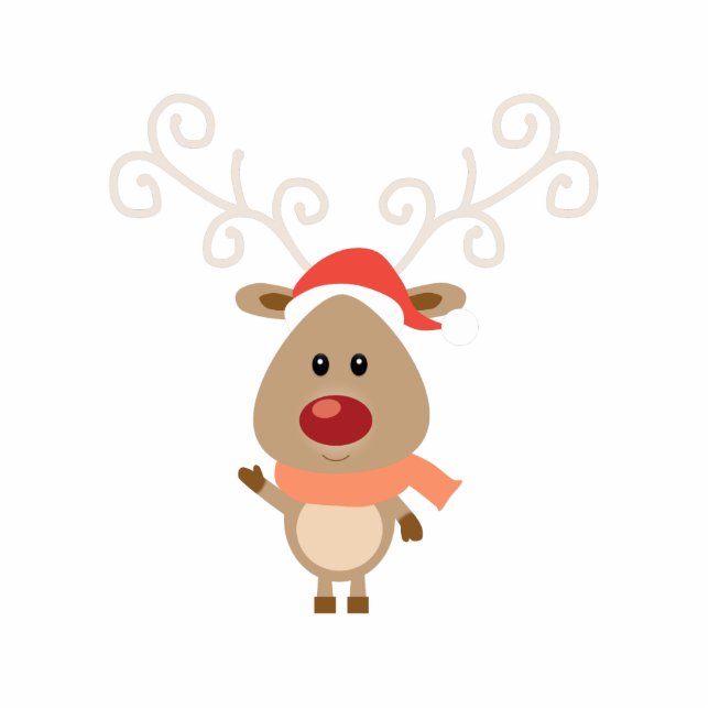 Cute reindeer cartoon statuette (Front)