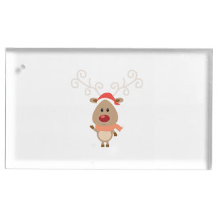 Cute reindeer cartoon table card holder