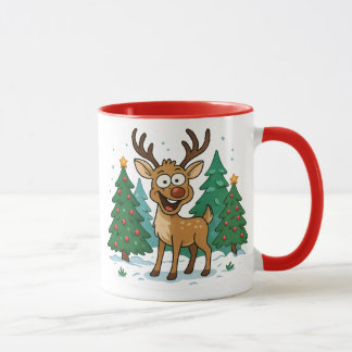 Cute Reindeer Christmas Mug 11 oz