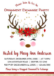 ornament exchange invitations zazzle