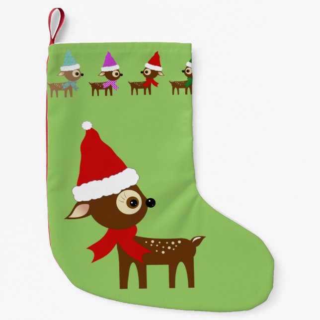 Cute Reindeer Christmas Stocking (Front)