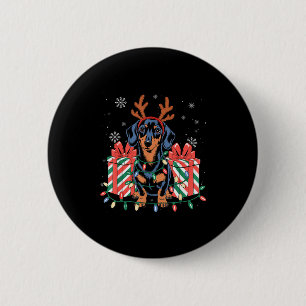 Cute Reindeer Dachshund Christmas For Women Men Do Button