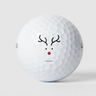 Cute reindeer for christmas. golf balls