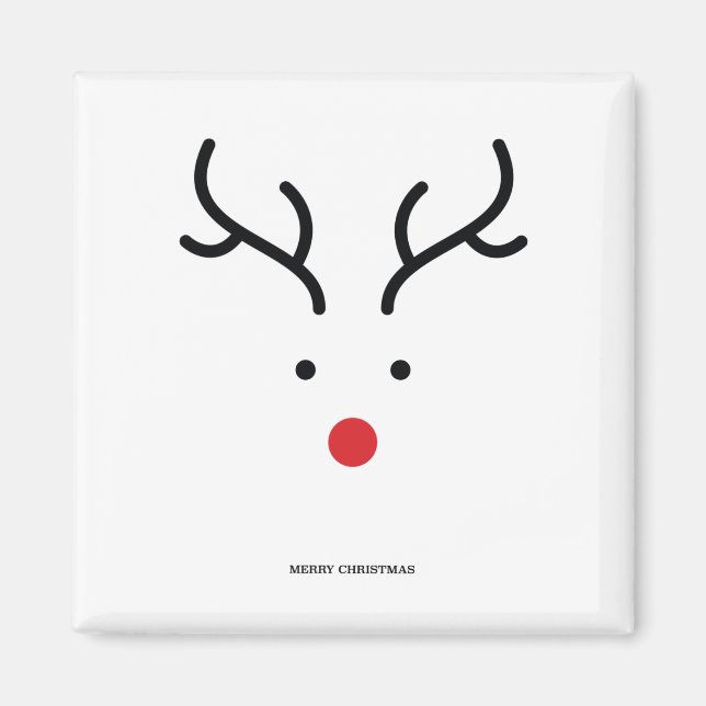 Cute reindeer for christmas. magnet (Front)