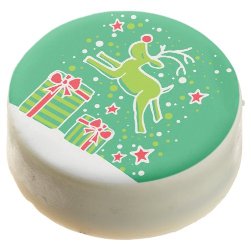 Cute reindeer graphic art Christmas holiday oreos