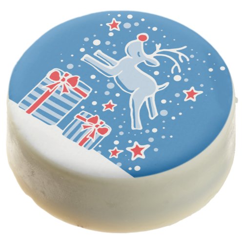 Cute reindeer graphic art Christmas holiday oreos