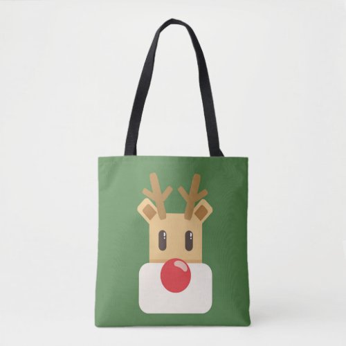 Cute Reindeer Head Cartoon Tote Bag