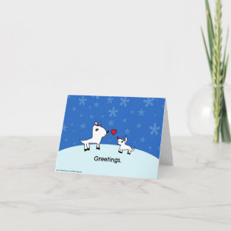 Cute Reindeer Holiday Greetings Card