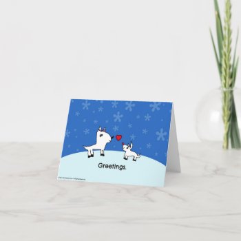 Cute Reindeer Holiday Greetings Card by AnimalsByAva at Zazzle