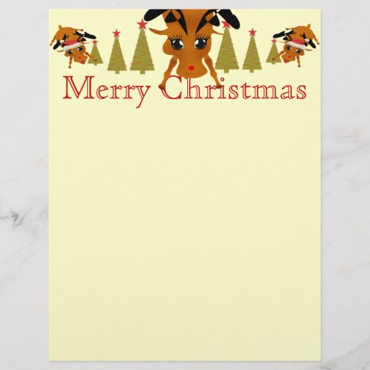 Cute Reindeer LetterHead (Front)