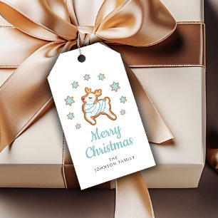 Cute Reindeer Merry Christmas Classic Gift Tags