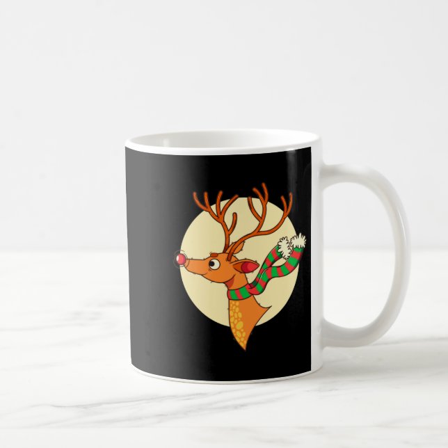 Cute Reindeer Merry Xmas Merry Christmas Happy New Coffee Mug (Right)