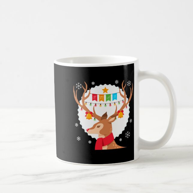 Cute Reindeer Merry Xmas Merry Christmas Happy New Coffee Mug (Right)