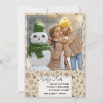 Cute Reindeer Pattern Earth Tone or Custom Color Holiday Card
