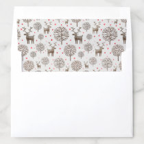 Cute #Reindeer Pattern | Smoke White or Any Color Envelope Liner