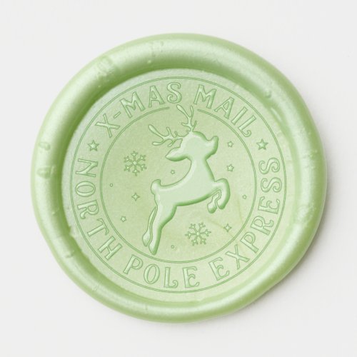 Cute Reindeer Rudolph North Pole Special Delivery Wax Seal Sticker