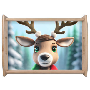 Cute Reindeer Serving Tray