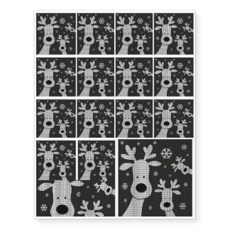 Cute Reindeer Temporary Tattoos