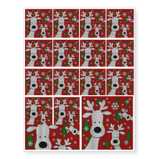 Cute Reindeer Temporary Tattoos