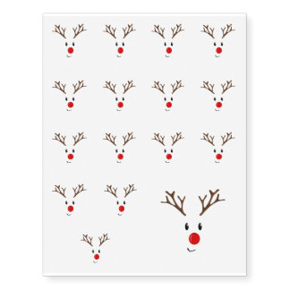 Cute reindeer temporary tattoos