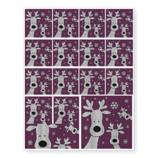 Cute Reindeer Temporary Tattoos